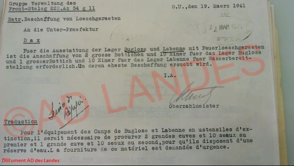 1941, commande de matériel pour le camp, 3